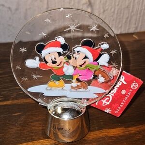 New Disney Mickey And Minnie Plastic Figurine Holidazzler Department 56